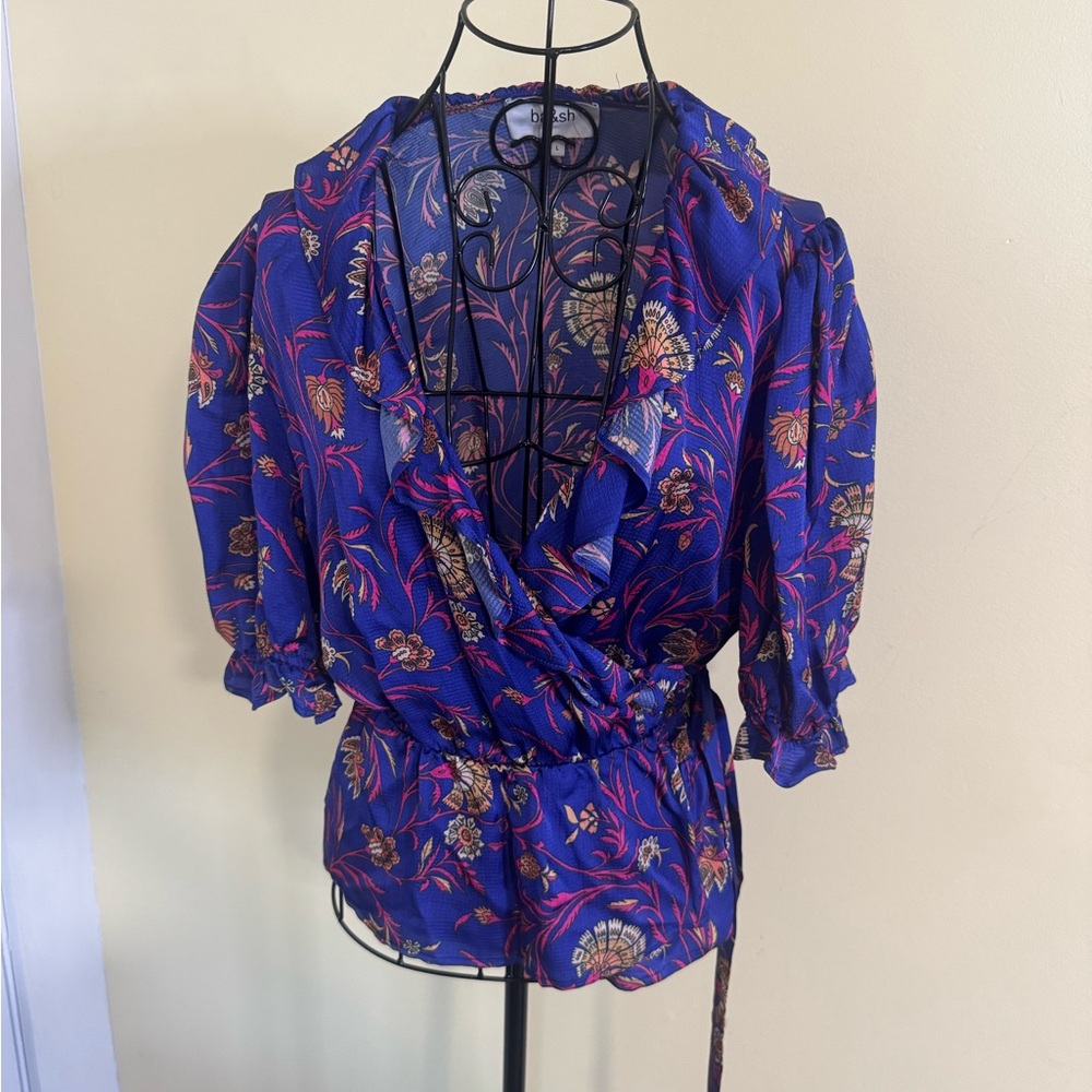 ba&sh Floral Ruffle Wrap Top Size Large - Picture 4 of 10